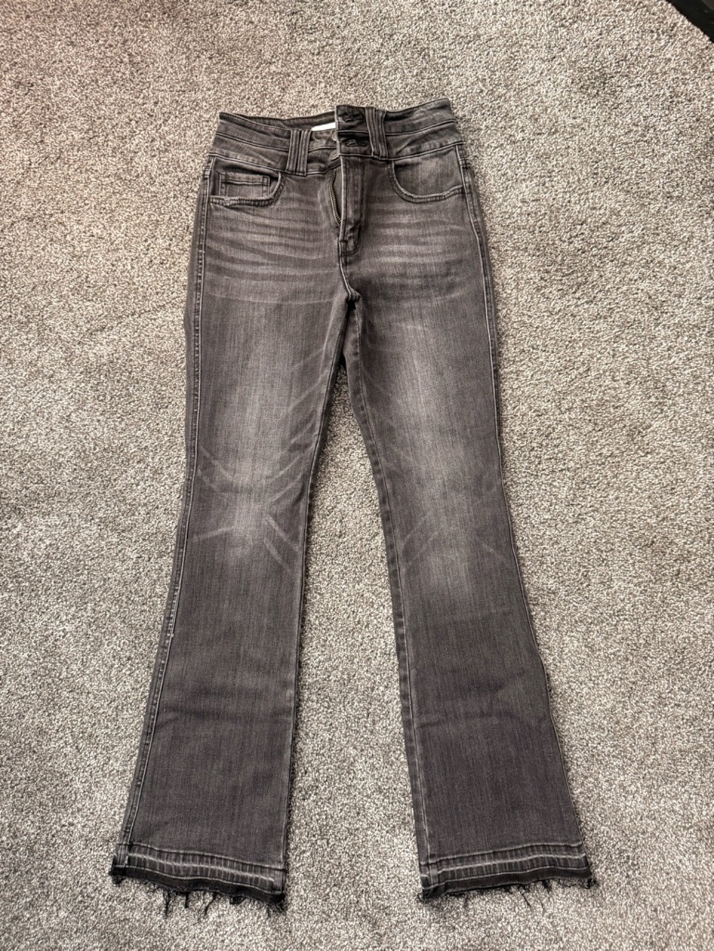 Flying Monkey Black/Gray Washed Bootcut Jeans